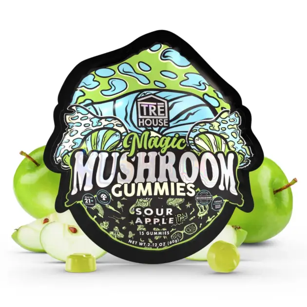 TRE House | Sour Apple Magic Mushroom Gummies | 15ct